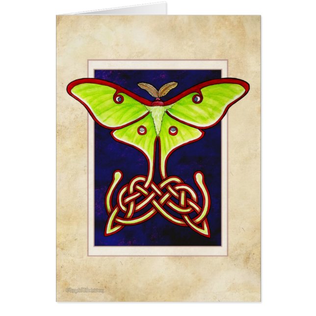 Celtic Lunar mal Hälsningskort (Framsidan)