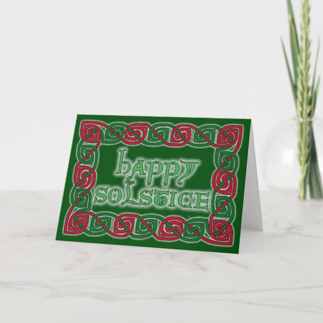Celtic Lycklig Solstice Greeting Card Helgkort (Framsida)