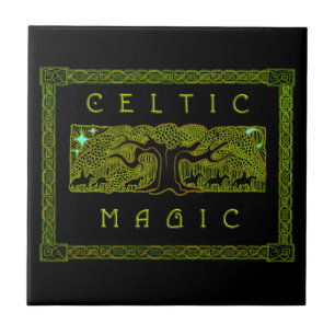Celtic Magic - Underbara Träd Kakelplatta