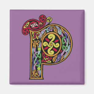 Celtic magnet för brev "P" -