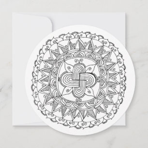 Celtic Mandala-färgkort