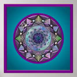 Celtic Mandala Framed in Coola Hues Poster