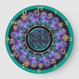 Celtic Mandala med mystiska symboler Stor Klocka