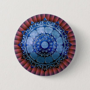 Celtic Mandala   röd radiell Knapp