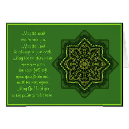 Celtic Mandala som A035 välsignar Card.2-May vägen Hälsningskort