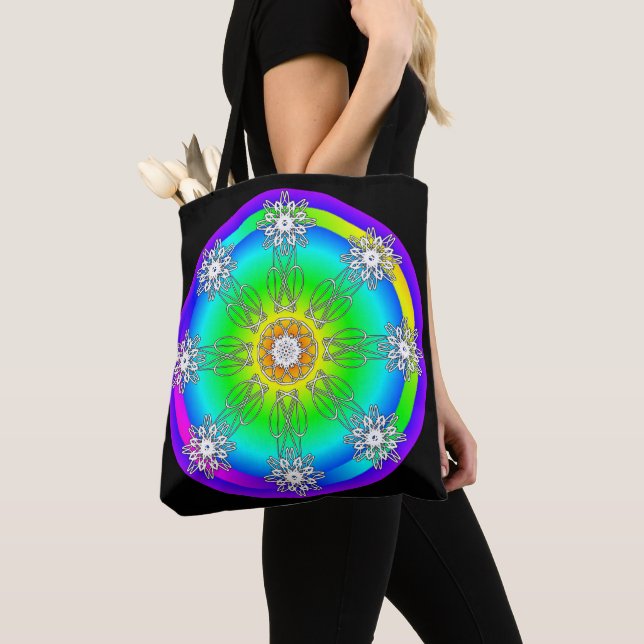 Celtic Mandala Tote Bag Tygkasse (Närbild)