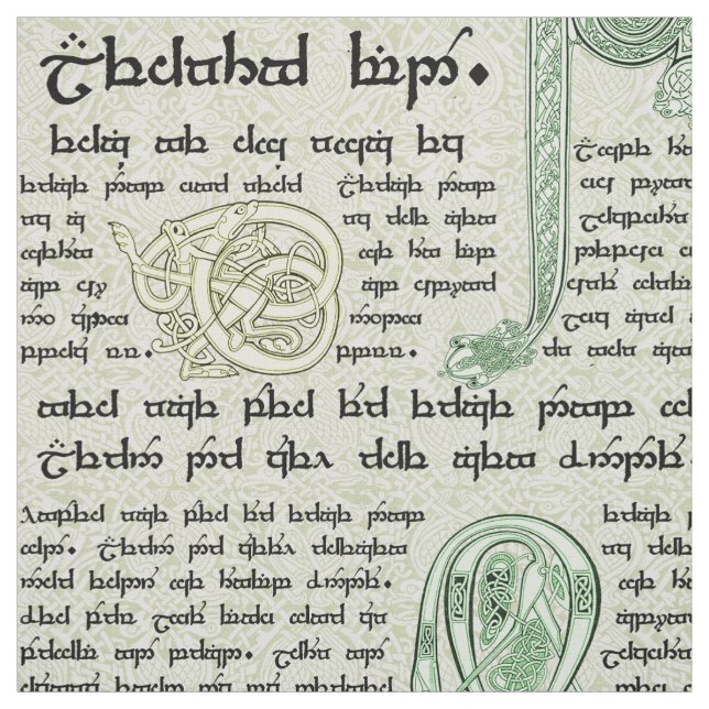 Celtic märkduk i grönt tyg (Provkarta)