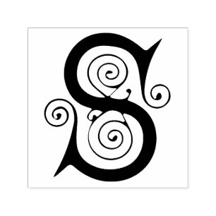 Celtic Medieval Brev S Monogram Självfärgande Stämpel
