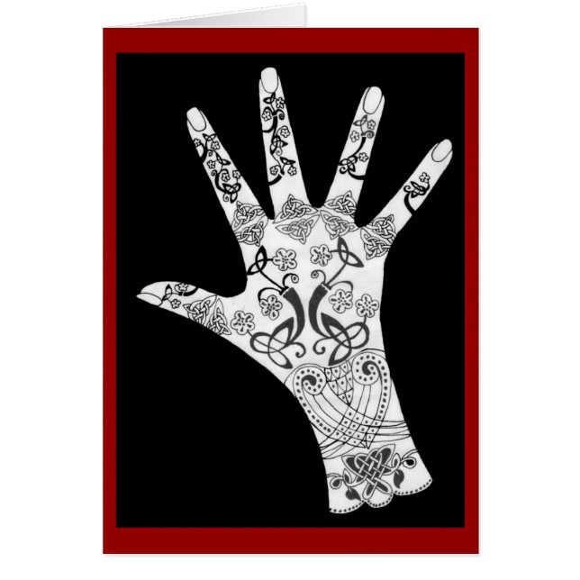 Celtic Mendhi Hälsningskort (Framsidan)