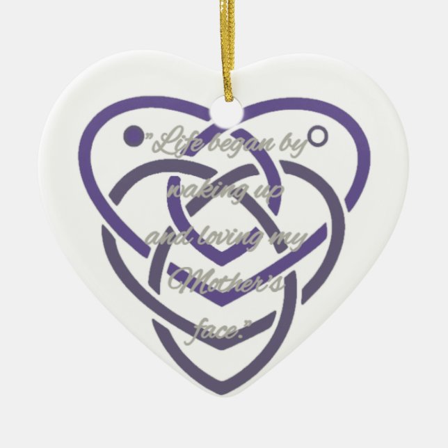 Celtic Moderskap Knot Julgransprydnad Keramik (Framsidan)