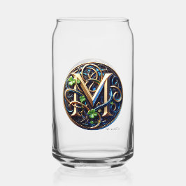Celtic Monogram Can Glass Set