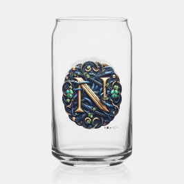 Celtic Monogram Can Glass Set