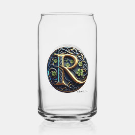 Celtic Monogram Can Glass Set