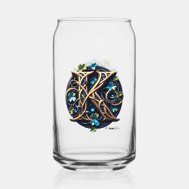 Celtic Monogram Can Glass Set
