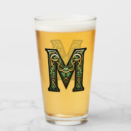 Celtic Monogram Pint Glass Glaskopp