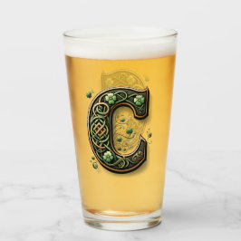 Celtic Monogram Pint Glass Glaskopp