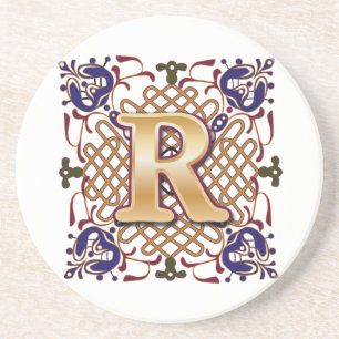 Celtic Monogrambrev R Underlägg Sandsten