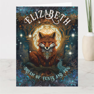 Celtic Moonlit Fox Personlig Enchanting Fox Kort