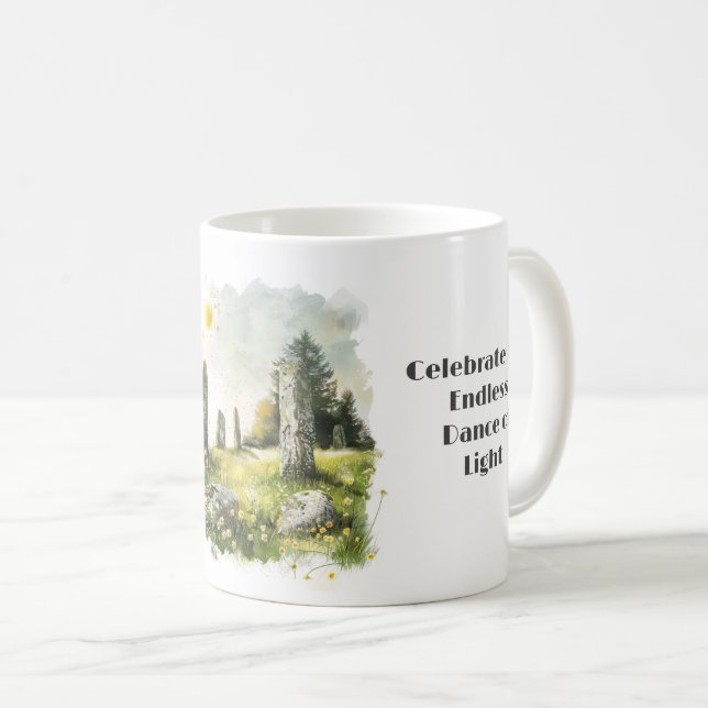 Celtic Mythology och Sol Symbols Litha Kaffemugg (Framsida höger)