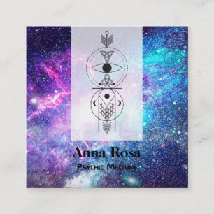 *~* Celtic Nebula Mystical Universe Psychic Medium Fyrkantigt Visitkort