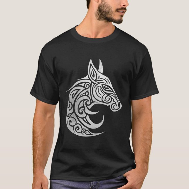 Celtic Nordic Winter Fox T Shirt (Framsida)
