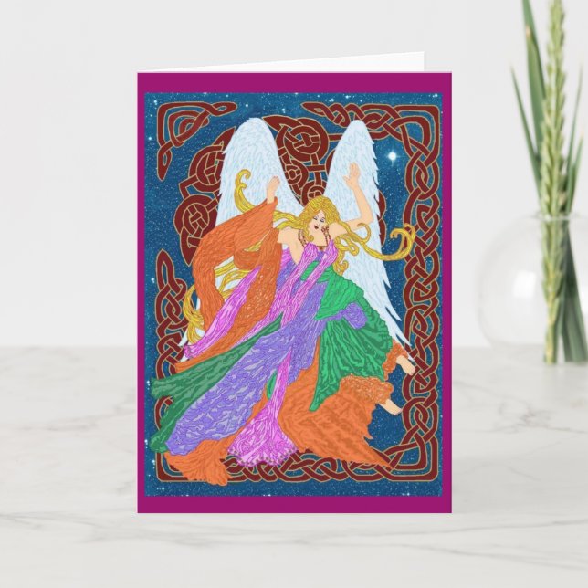 Celtic Nouveau Angel Kort (Framsida)