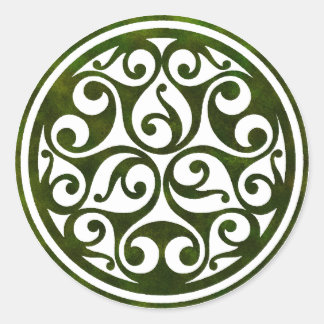 Celtic ornament design från mosspathstoneworks.com runt klistermärke