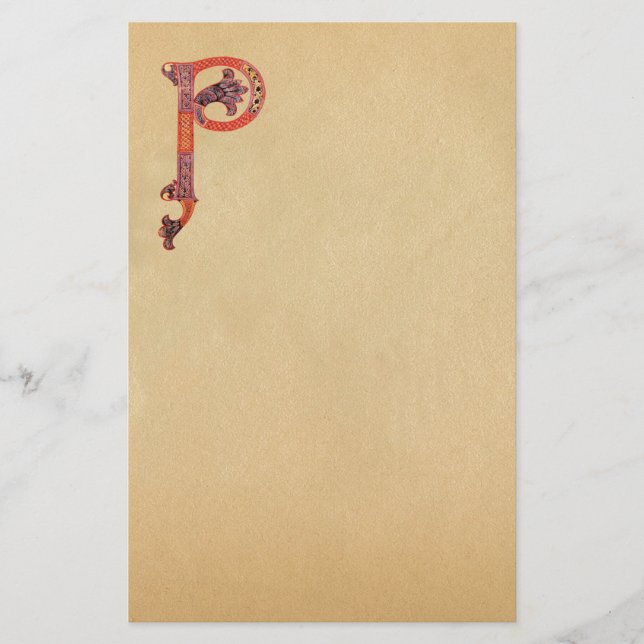CELTIC P MONOGRAM PARCHMENT BREVPAPPER (Framsida)