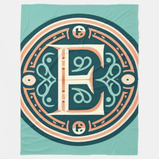 Celtic Pastel Brev ’E’ Large Fleece Blanket