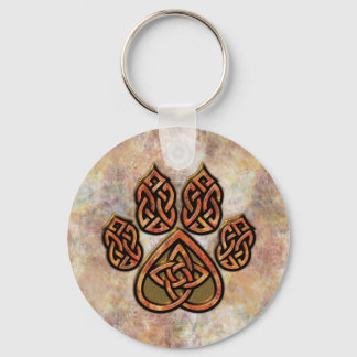 Celtic Pawprint Keychain Nyckelring