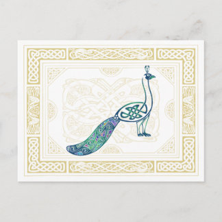 Celtic Peacock Vykort