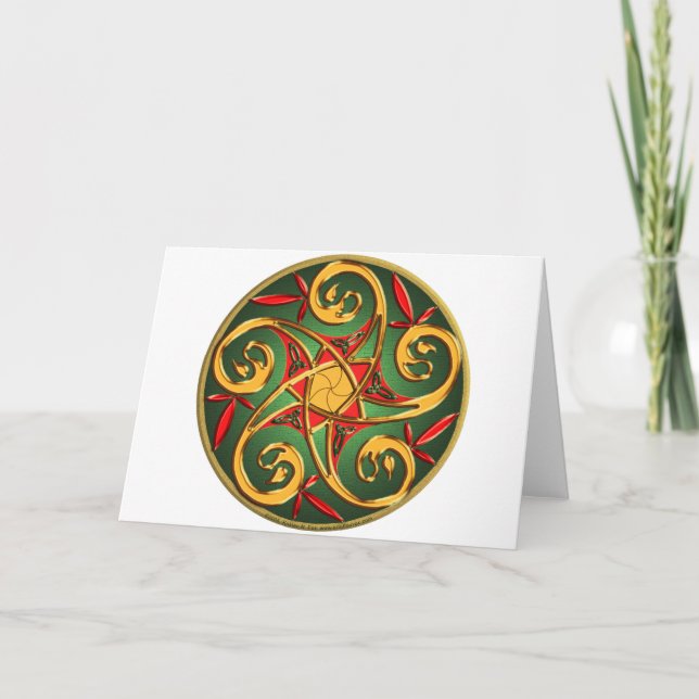 Celtic Pentaclespiral Helgkort (Framsida)