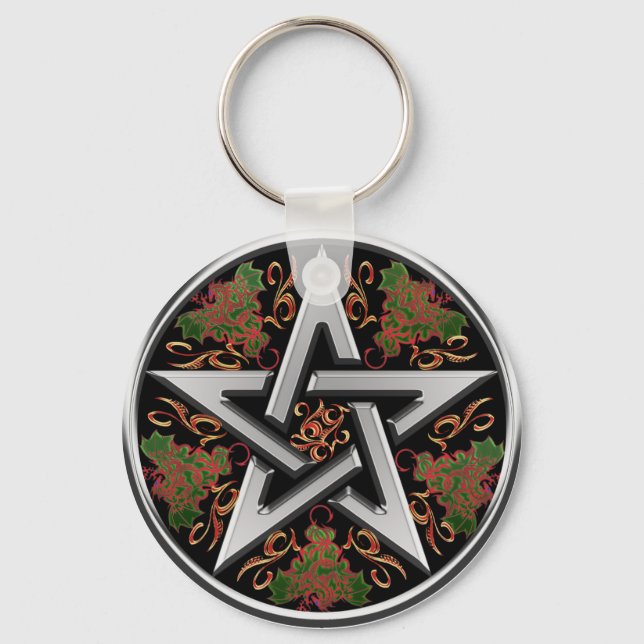 Celtic Pentagram Keychain Nyckelring (Framsida)