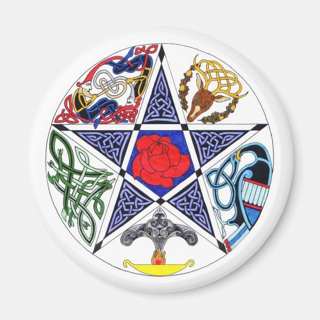 Celtic Pentagram Magnet (Framsidan)