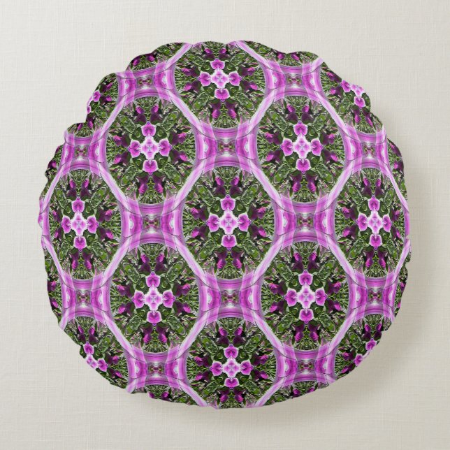Celtic Petunias.... Rund Kudde (Framsidan)