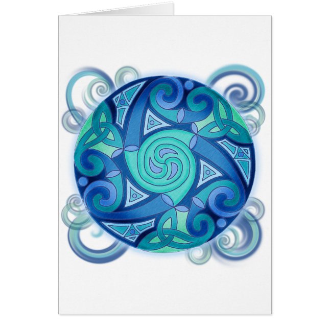 Celtic planet hälsningskort (Framsidan)