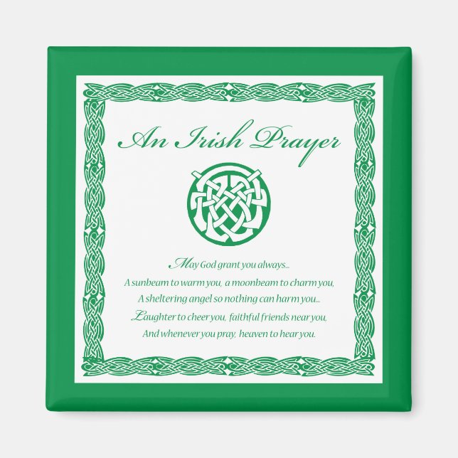 Celtic Prayer St. Patrick's Day Magnet (Framsidan)