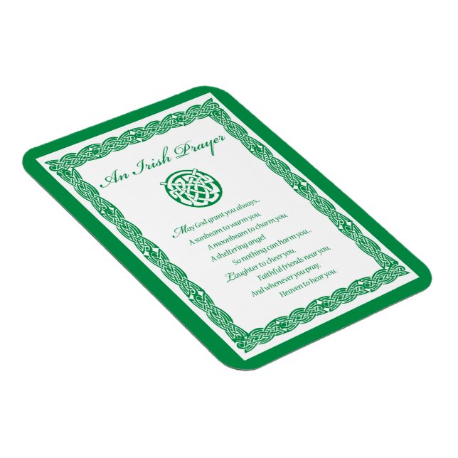 Celtic Prayer St. Patrick's Day Magnet (Högersidan)