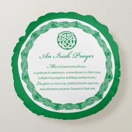 Celtic Prayer St. Patrick's Day Rund Kudde