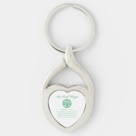 Celtic Prayer St. Patrick's Day Twisted Heart Silverfärgad Nyckelring