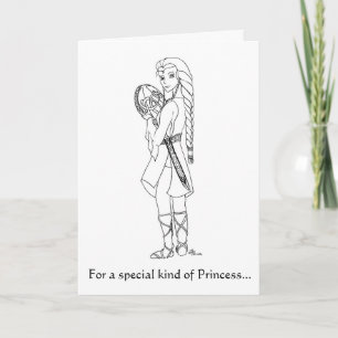 Celtic Princess Birthday Card Kort