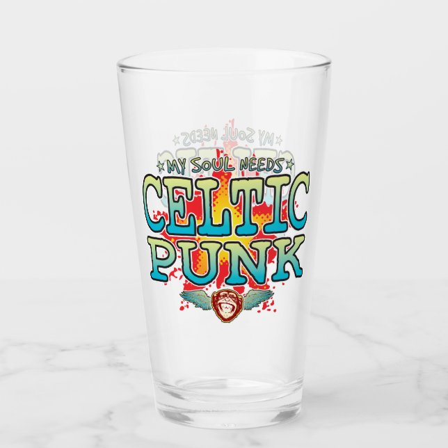 Celtic Punk Soul Glass Tumbler Glaskopp (Framsida)