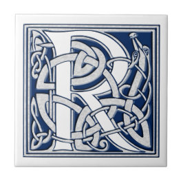 Celtic R Monogram Kakelplatta