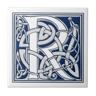 Celtic R Monogram Kakelplatta