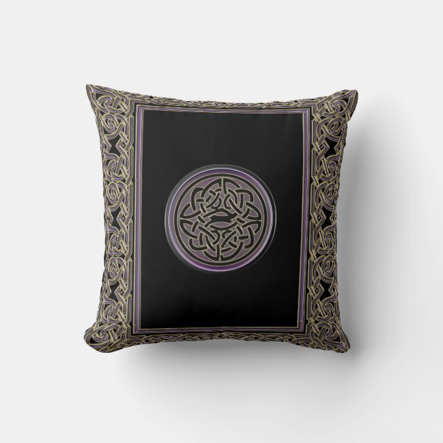 Celtic ram och metallisk Celtic fnurradekorativ Kudde (Framsida)