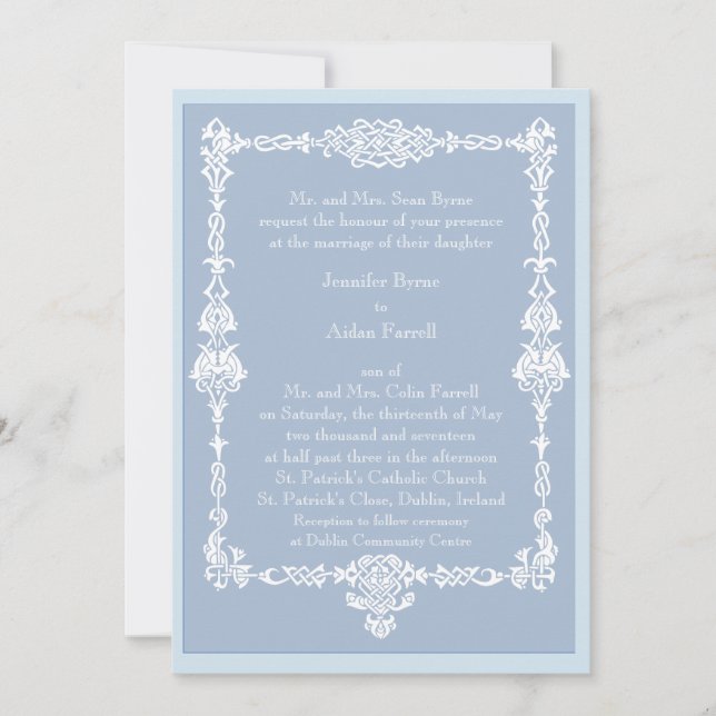Celtic rambröllopinbjudan - stil 2 inbjudningar (Framsida)