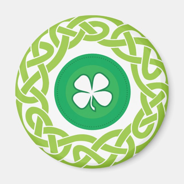 CELTIC RING med SHAMROCK Magnet (Framsidan)