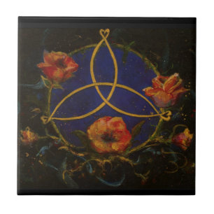 Celtic Ro Garden Night Knot Irish Maureen Girard Kakelplatta