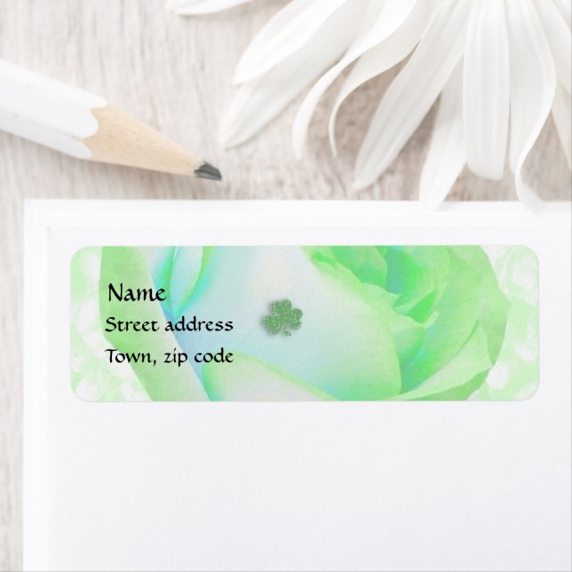 Celtic Ro och Shamrock Returadress Etikett (Insitu)