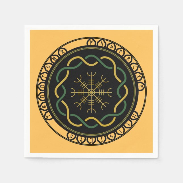 Celtic Runes 3 Pappra blöjor (50 Pk) Pappersservett (Framsidan)